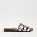 jp Sam Edelman 女性 ベイスライドサンダル ソフトシルバー 4NFV0P16 履物 - Image 2