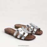 jp Sam Edelman 女性 ベイスライドサンダル ソフトシルバー 4NFV0P16 履物