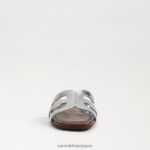 jp Sam Edelman 女性 ベイスライドサンダル ソフトシルバー 4NFV0P16 履物 - Image 3