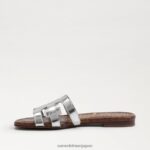 jp Sam Edelman 女性 ベイスライドサンダル ソフトシルバー 4NFV0P16 履物 - Image 4