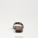 jp Sam Edelman 女性 ベイスライドサンダル ソフトシルバー 4NFV0P16 履物 - Image 5