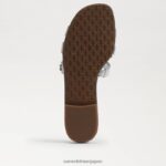 jp Sam Edelman 女性 ベイスライドサンダル ソフトシルバー 4NFV0P16 履物 - Image 6