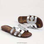 jp Sam Edelman 女性 ベイスライドサンダル ソフトシルバー 4NFV0P16 履物 - Image 7