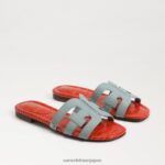 jp Sam Edelman 女性 ベイスライドサンダル タイドブルー/オレンジポピー 4NFV0P9 履物