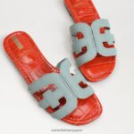 jp Sam Edelman 女性 ベイスライドサンダル タイドブルー/オレンジポピー 4NFV0P9 履物 - Image 7