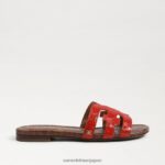 jp Sam Edelman 女性 ベイスライドサンダル テラコッタレッド 4NFV0P23 履物 - Image 2