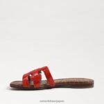 jp Sam Edelman 女性 ベイスライドサンダル テラコッタレッド 4NFV0P23 履物 - Image 4
