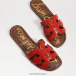 jp Sam Edelman 女性 ベイスライドサンダル テラコッタレッド 4NFV0P23 履物 - Image 7