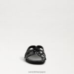 jp Sam Edelman 女性 ベイスライドサンダル ブラックパテント 4NFV0P379 履物 - Image 3