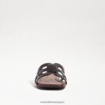 jp Sam Edelman 女性 ベイスライドサンダル ブラックパテント 4NFV0P21 履物 - Image 3