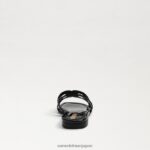 jp Sam Edelman 女性 ベイスライドサンダル ブラックパテント 4NFV0P379 履物 - Image 5