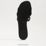 jp Sam Edelman 女性 ベイスライドサンダル ブラックパテント 4NFV0P379 履物 - Image 6