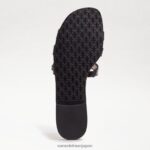 jp Sam Edelman 女性 ベイスライドサンダル ブラックパテント 4NFV0P21 履物 - Image 6