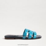 jp Sam Edelman 女性 ベイスライドサンダル ブルー/ハドソンネイビー 4NFV0P8 履物 - Image 2