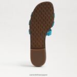 jp Sam Edelman 女性 ベイスライドサンダル ブルー/ハドソンネイビー 4NFV0P8 履物 - Image 6