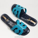 jp Sam Edelman 女性 ベイスライドサンダル ブルー/ハドソンネイビー 4NFV0P8 履物 - Image 7