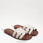 jp Sam Edelman 女性 ベイスライドサンダル ホワイトパテント 4NFV0P22 履物