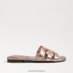 jp Sam Edelman 女性 ベイスライドサンダル ローズゴールド 4NFV0P17 履物 - Image 2