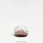 jp Sam Edelman 女性 ベイスライドサンダル 明るい白い革 4NFV0P13 履物 - Image 3
