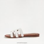 jp Sam Edelman 女性 ベイスライドサンダル 明るい白い革 4NFV0P13 履物 - Image 4