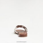 jp Sam Edelman 女性 ベイスライドサンダル 明るい白い革 4NFV0P13 履物 - Image 5