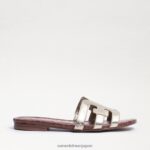 jp Sam Edelman 女性 ベイスライドサンダル 溶けた金 4NFV0P15 履物 - Image 2