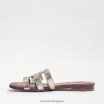 jp Sam Edelman 女性 ベイスライドサンダル 溶けた金 4NFV0P15 履物 - Image 4