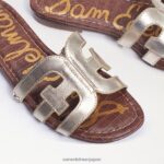 jp Sam Edelman 女性 ベイスライドサンダル 溶けた金 4NFV0P15 履物 - Image 7