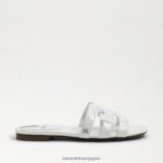 jp Sam Edelman 女性 ベイスライドサンダル 真っ白な特許 4NFV0P380 履物 - Image 2