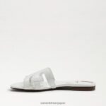 jp Sam Edelman 女性 ベイスライドサンダル 真っ白な特許 4NFV0P380 履物 - Image 4