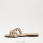 jp Sam Edelman 女性 ベイフルール スライドサンダル 漂白小麦 4NFV0P624 履物 - Image 4