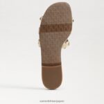 jp Sam Edelman 女性 ベイフルール スライドサンダル 漂白小麦 4NFV0P624 履物 - Image 6