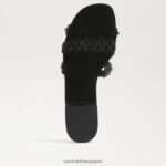 jp Sam Edelman 女性 ベイフルール スライドサンダル 黒 4NFV0P622 履物 - Image 6