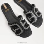 jp Sam Edelman 女性 ベイフルール スライドサンダル 黒 4NFV0P622 履物 - Image 7