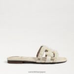 jp Sam Edelman 女性 ベイペルラ スライドサンダル モダンなアイボリー 4NFV0P498 履物 - Image 2