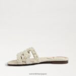 jp Sam Edelman 女性 ベイペルラ スライドサンダル モダンなアイボリー 4NFV0P498 履物 - Image 4