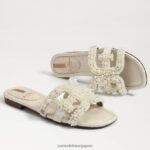 jp Sam Edelman 女性 ベイペルラ スライドサンダル モダンなアイボリー 4NFV0P498 履物 - Image 7