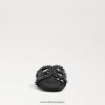 jp Sam Edelman 女性 ベイペルラ スライドサンダル 黒い革 4NFV0P497 履物 - Image 3