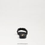 jp Sam Edelman 女性 ベイペルラ スライドサンダル 黒い革 4NFV0P497 履物 - Image 5