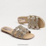 jp Sam Edelman 女性 ベイマルシェ スライドサンダル 金箔 4NFV0P607 履物 - Image 7