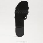 jp Sam Edelman 女性 ベイマルシェ スライドサンダル 黒いスエード 4NFV0P606 履物 - Image 6