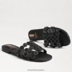jp Sam Edelman 女性 ベイマルシェ スライドサンダル 黒いスエード 4NFV0P606 履物 - Image 7