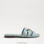 jp Sam Edelman 女性 ベイラディアント スライドサンダル タイドブルー 4NFV0P576 履物 - Image 2