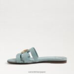 jp Sam Edelman 女性 ベイラディアント スライドサンダル タイドブルー 4NFV0P576 履物 - Image 4