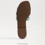 jp Sam Edelman 女性 ベイラディアント スライドサンダル タイドブルー 4NFV0P576 履物 - Image 6