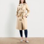 jp Sam Edelman 女性 ベルト付きトレンチコート 白樺 4NFV0P1176 衣服