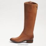 jp Sam Edelman 女性 ペニー2 ワイドカーフレザーライディングブーツ ウィスキーレザー 4NFV0P436 履物 - Image 4