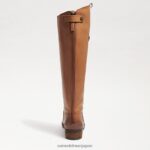 jp Sam Edelman 女性 ペニー2 ワイドカーフレザーライディングブーツ ウィスキーレザー 4NFV0P436 履物 - Image 5