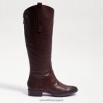 jp Sam Edelman 女性 ペニーレザー乗馬ブーツ ダークブラウン 4NFV0P414 履物 - Image 2
