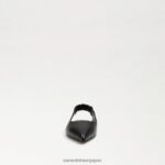 jp Sam Edelman 女性 ホイットニー スリングバック ポインテッドトゥ フラット 黒い革 4NFV0P736 履物 - Image 3